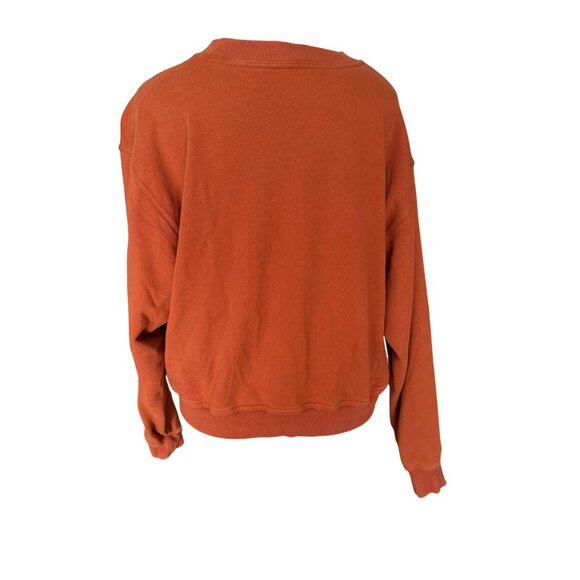 Hervé Orange Sweatshirt Crewneck Cotton Womens Size M - Picture 5 of 7